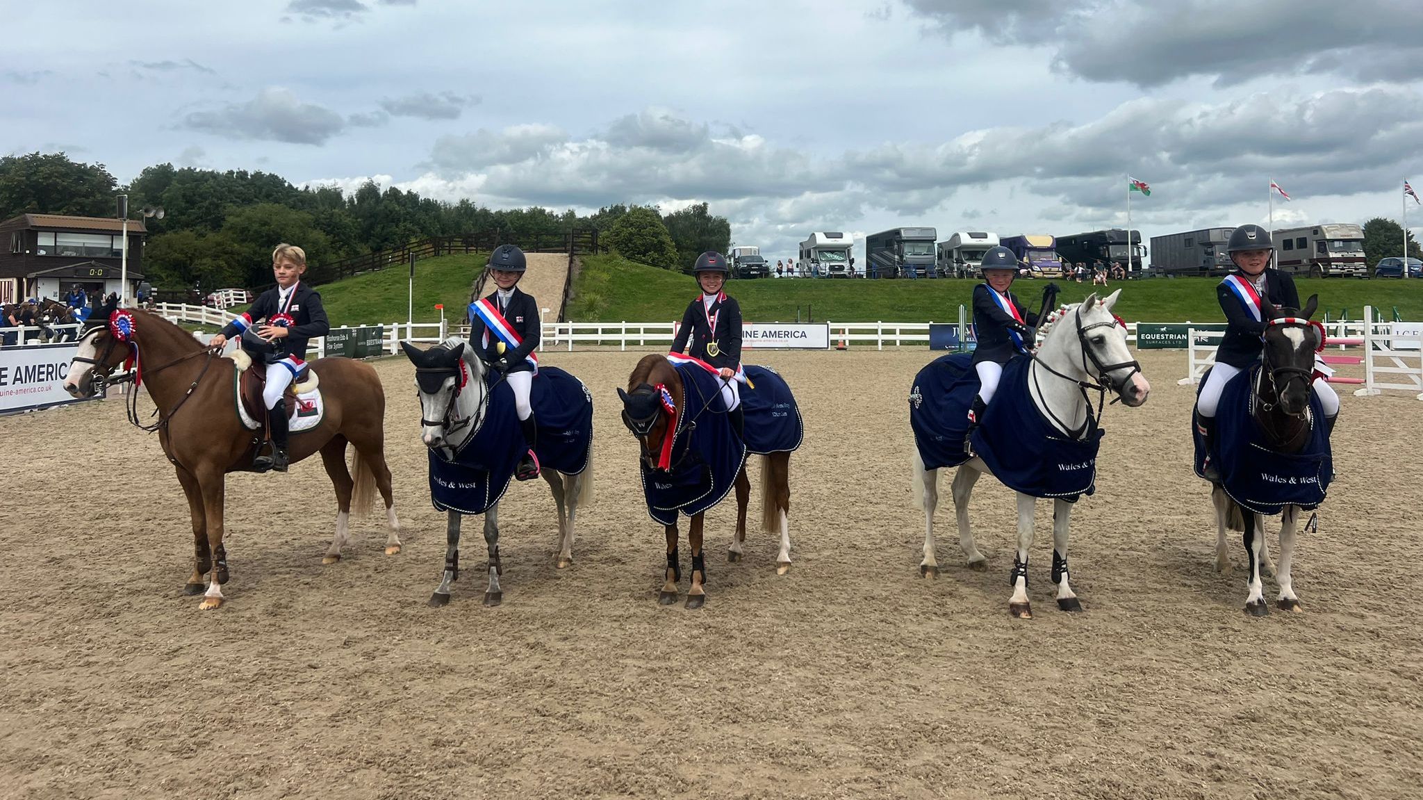 Lucia and Wolfie take Team Gold at the Welsh Home Pony International